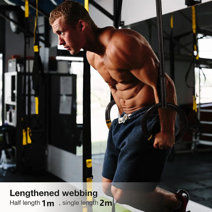 Gymnastic Rings with 1.2 m Adjustable Straps