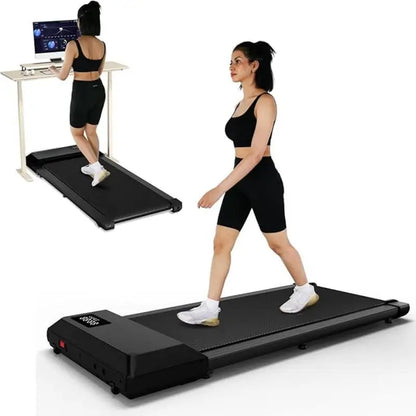 2‑in‑1 Portable Treadmill with Remote Control &amp; LED Display