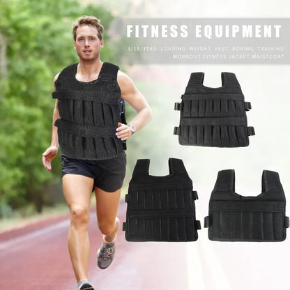 Adjustable Weighted Training Vest (3–15–35 kg Capacity)