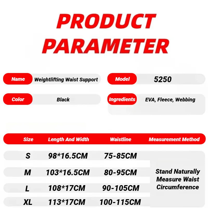 Weight Lifting Belt with Metal Buckle