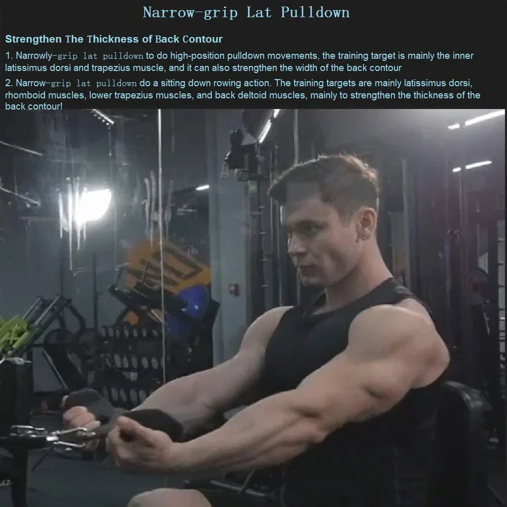 Home Gym V-Bar Pulley Cable Attachment