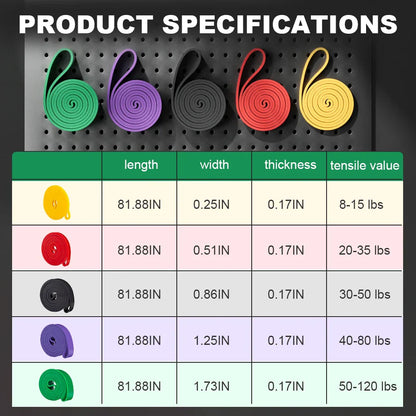 Adjustable 5–120 lbs Fitness Resistance Band