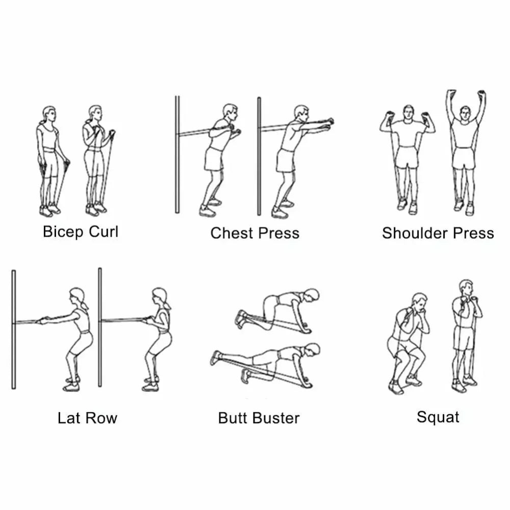 Adjustable 5–120 lbs Fitness Resistance Band