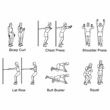 Adjustable 5–120 lbs Fitness Resistance Band