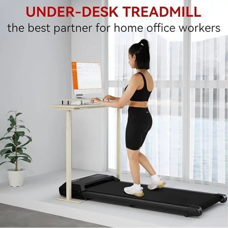 2‑in‑1 Portable Treadmill with Remote Control &amp; LED Display