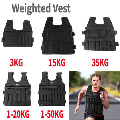 Adjustable Weighted Training Vest (3–15–35 kg Capacity)