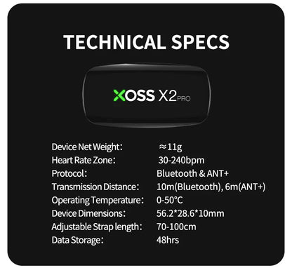 XOSS X2 Pro Chest Strap Heart Rate Monitor