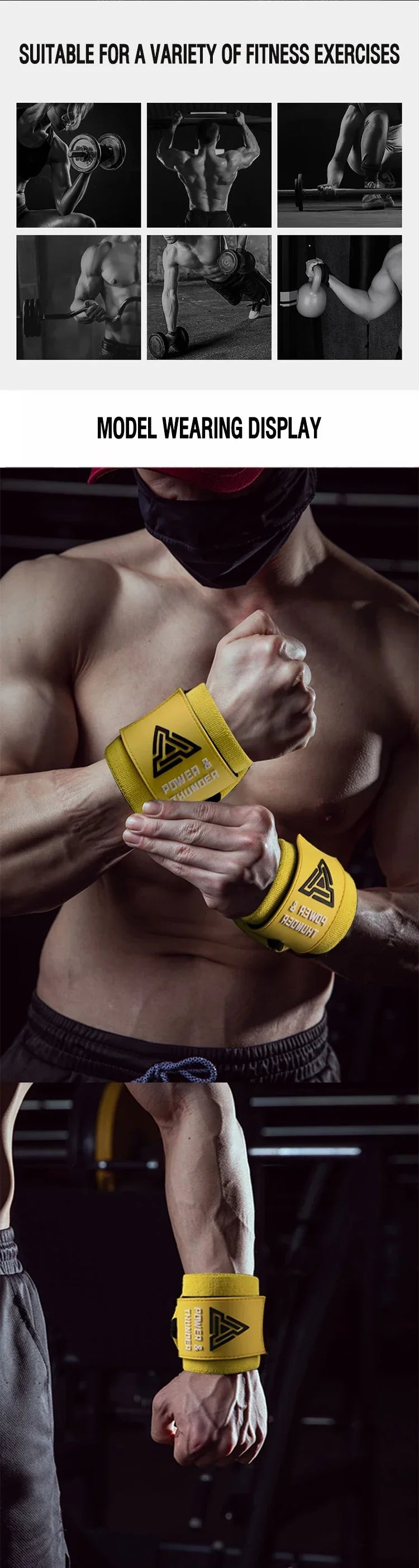 Premium Wrist Support Bands (1 Pair)