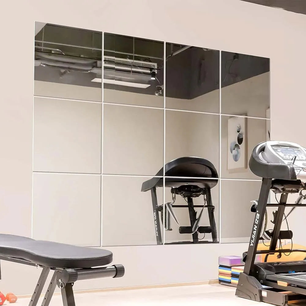 Frameless Square Gym Mirror Tiles