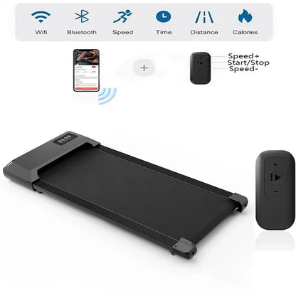 2‑in‑1 Portable Treadmill with Remote Control &amp; LED Display