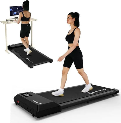 2‑in‑1 Portable Treadmill with Remote Control &amp; LED Display