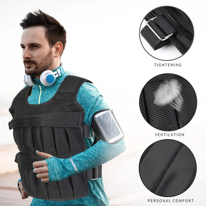 Adjustable Weighted Training Vest (3–15–35 kg Capacity)