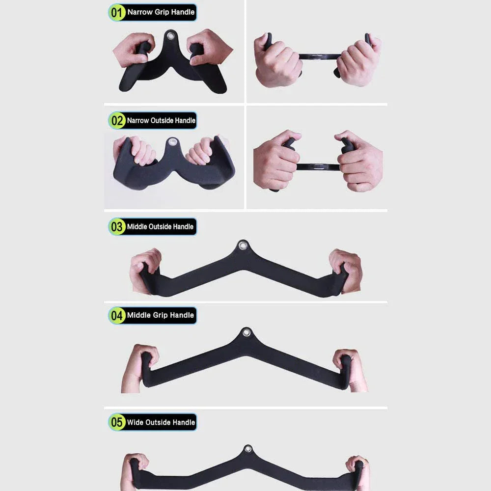 Home Gym V-Bar Pulley Cable Attachment